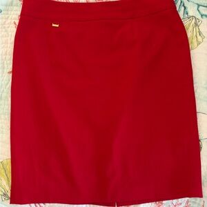 Calvin Klein Vibrant Red Pencil Skirt
